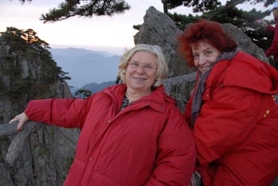 Die Girls beim Sonnenaufgang